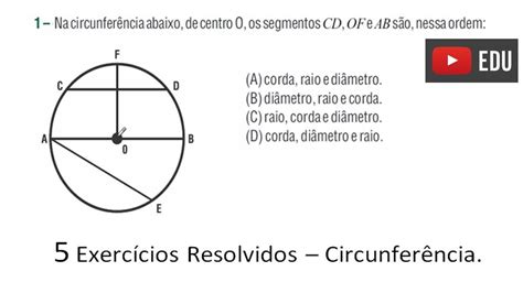 exercícios de circunferência 7 ano